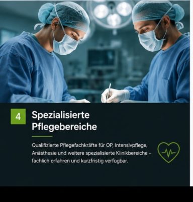 Spezialisierte Pflegebereiche
